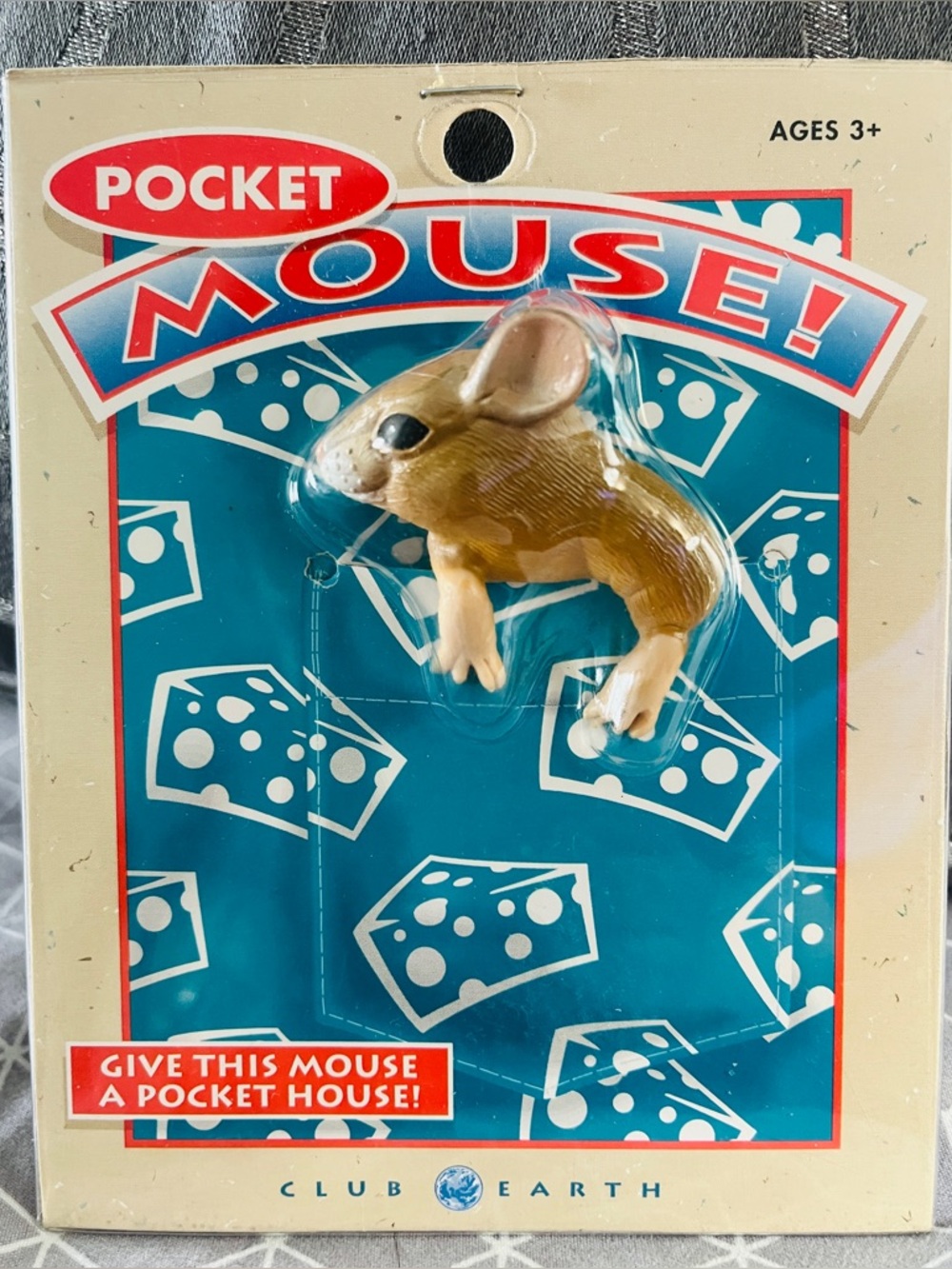 Vintage NEW Pocket Mouse In Package By Club Earth Adorable Pocket Friend